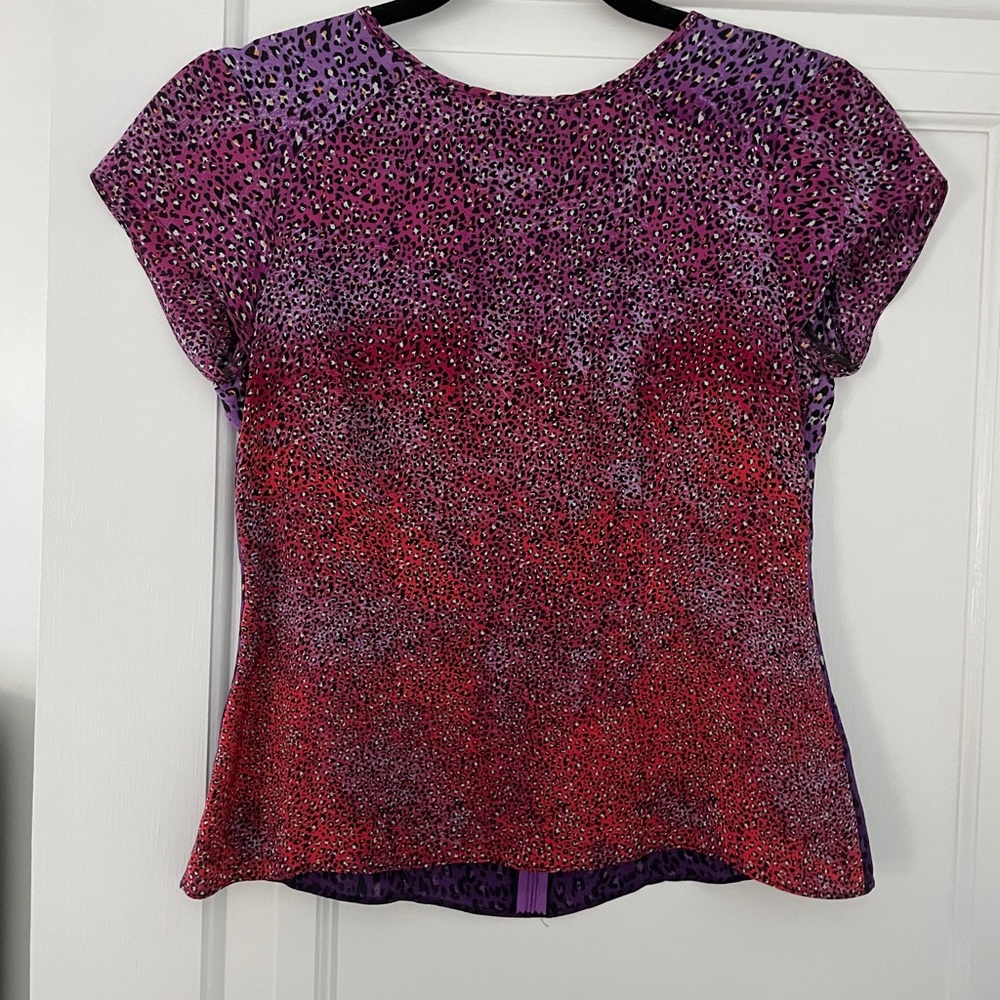 Nanette Lepore Leopard Silk Top